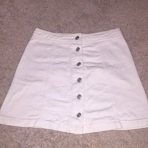 White Jean Skirt
